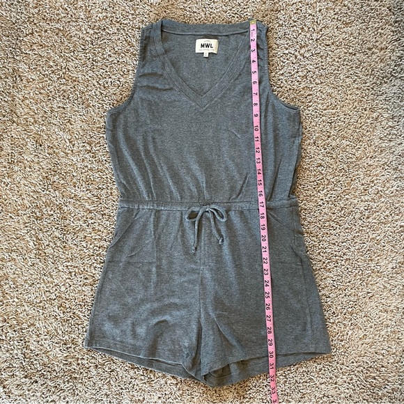 Madewell MWL Breeze Drawstring Romper Charcoal Gray Size Medium - Picture 10 of 11